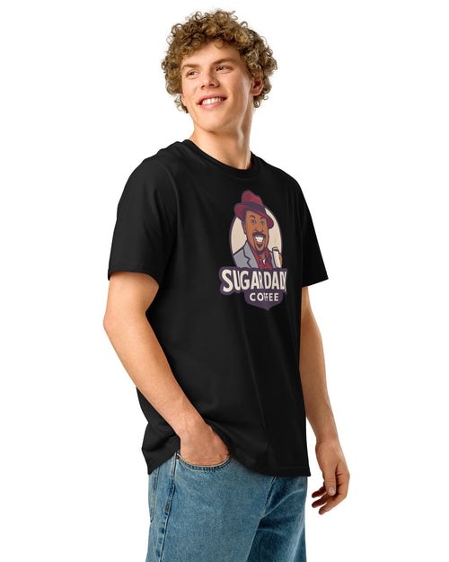Unisex organic ribbed neck t-shirt